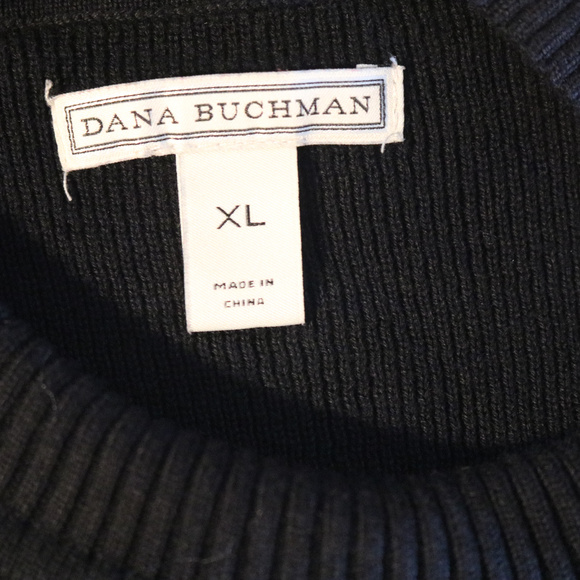 Dana Buchman slvless Mock Neck Stripped Sweater XL - Picture 2 of 3